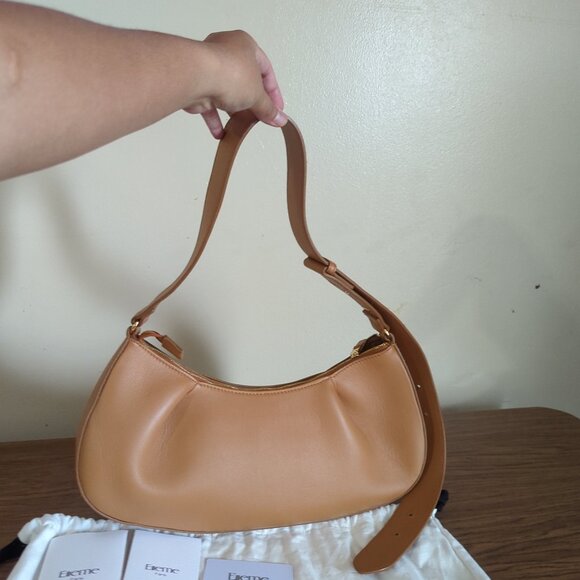Elleme Dimple Moon Bag in Cognac - Picture 8 of 10